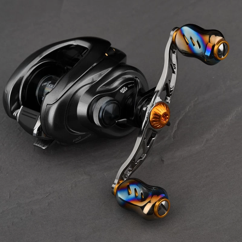 Gomexus 100mm Aluminium Handle With 22mm Titanium Knob 8x5mm - Silver & Gold 2 Gomexus 100mm Aluminium Handle With 22mm Titanium Knob 8x5mm - Silver & Gold – Bild 2